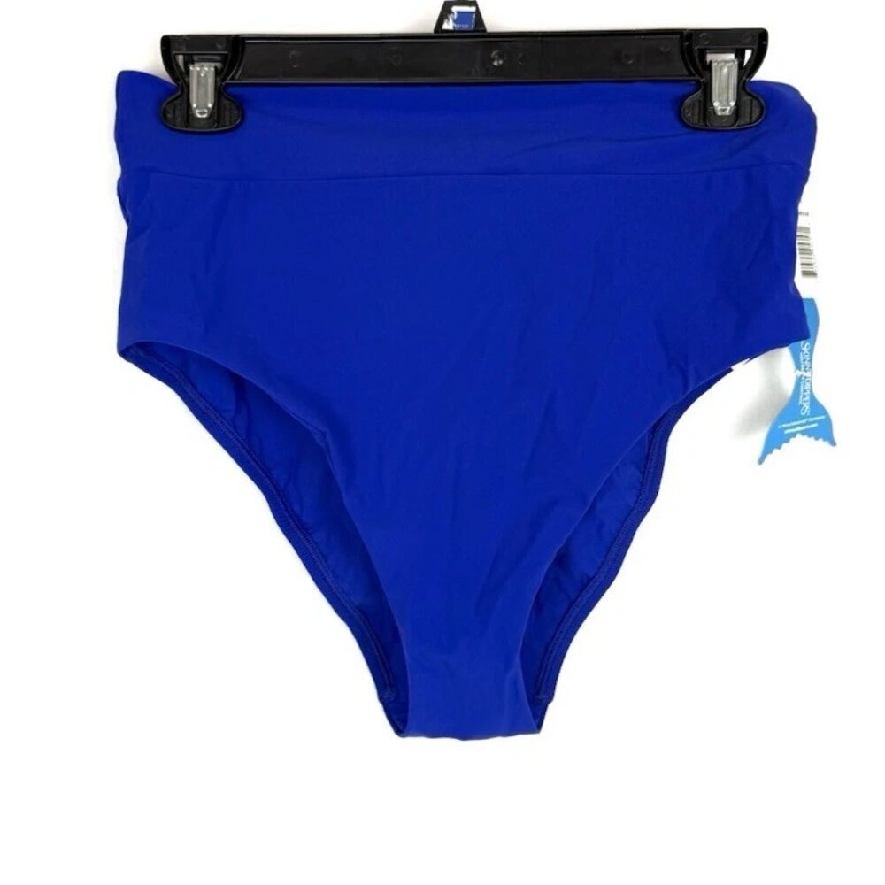 Skinny Dippers Women’s Blue High Bikini Bottom Size L